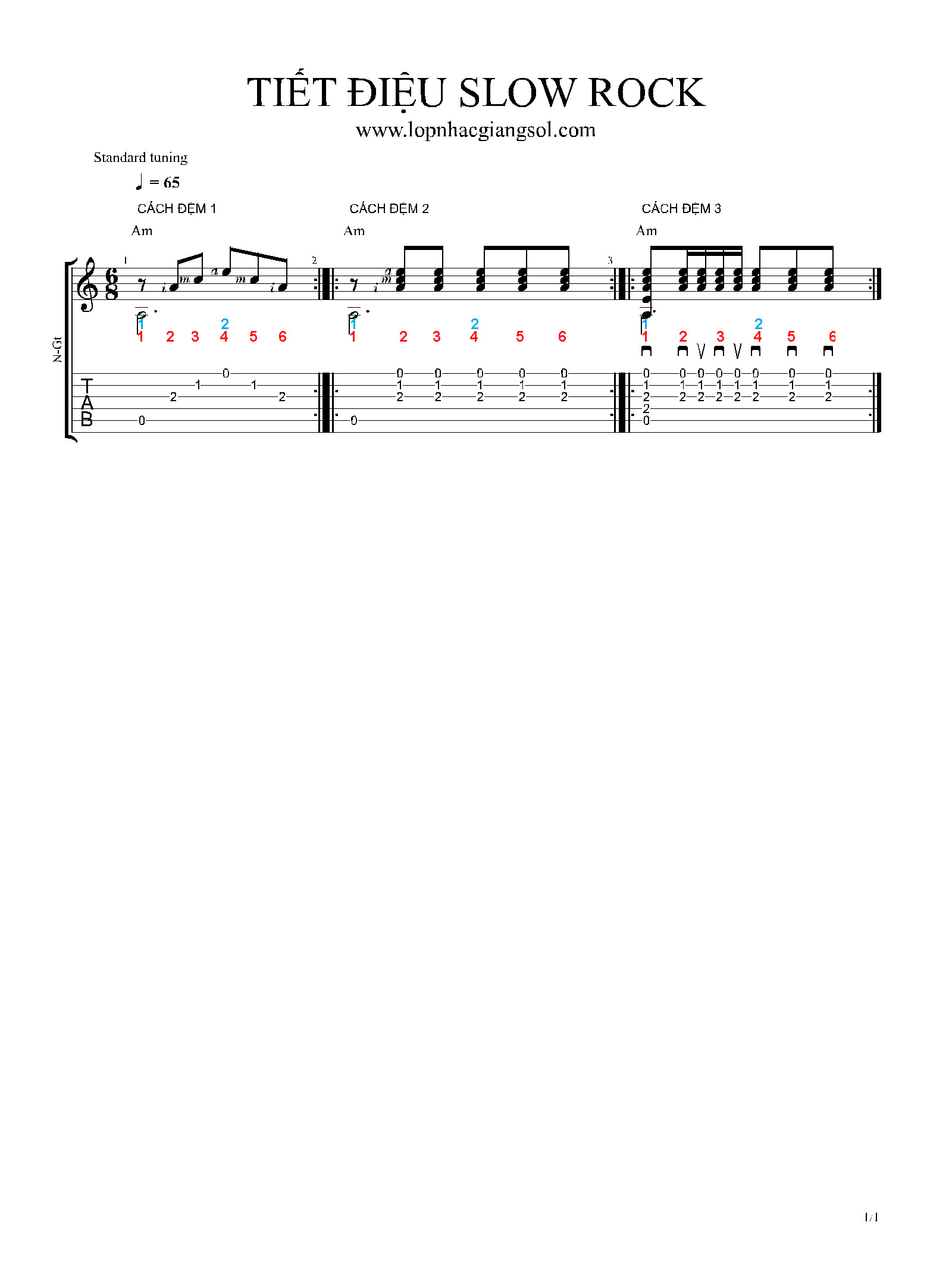 Hướng Dẫn Tự Học Đàn Guitar Tại Nhà Cho Người Mới 5 ĐIỆU SLOW ROCK Am 6 8 - Nguyễn Xuân Tùng